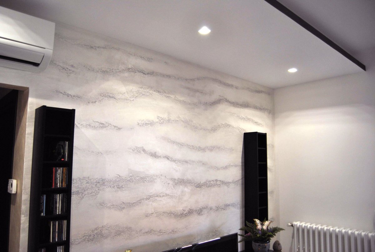 Сочетание декоративной штукатурки