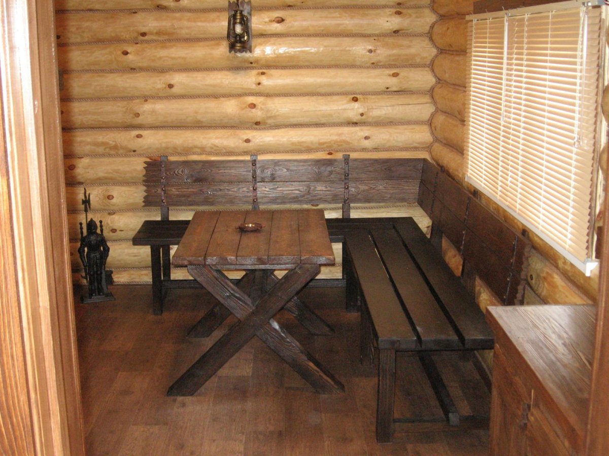 Интерьер бани с комнатой отдыха