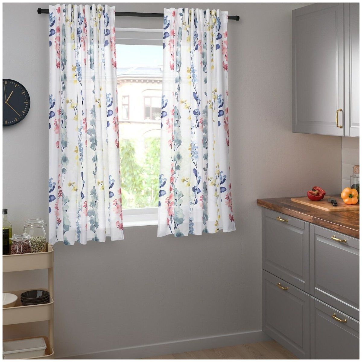 Шторы для синей кухни