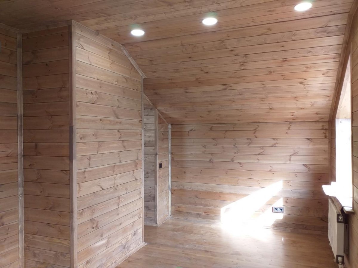 Имитация бруса в интерьере