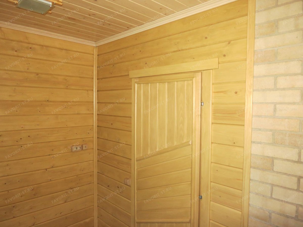 Имитация бруса на кухне