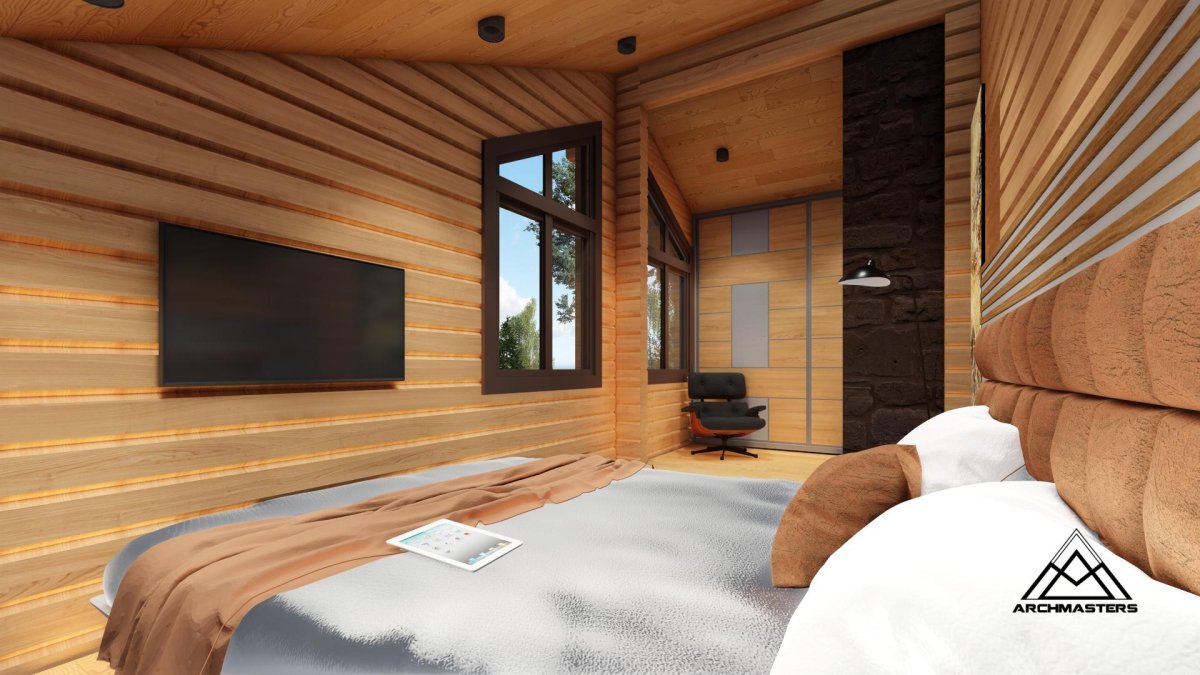 Имитация бруса в интерьере