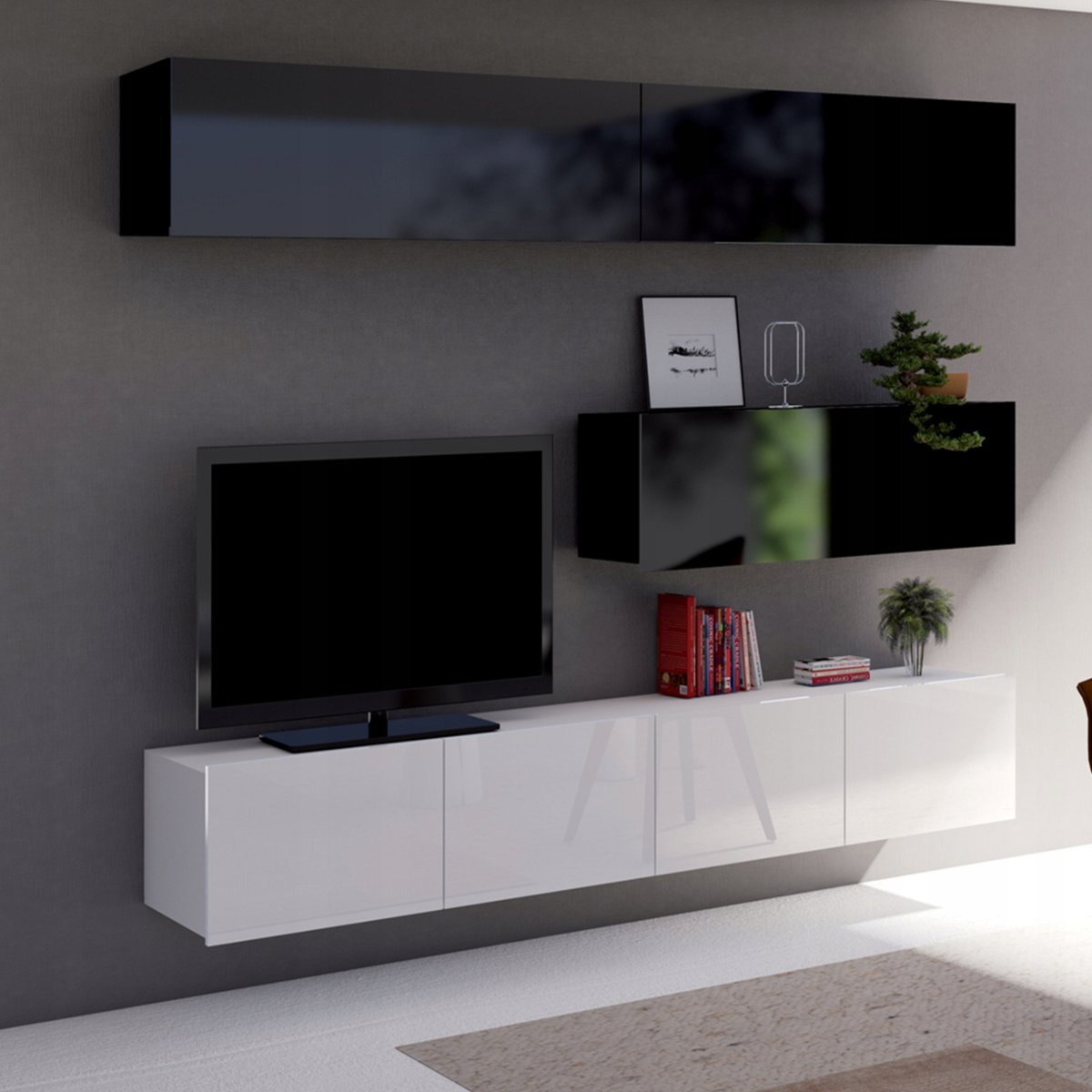 Стенка Модерн - эффект 3d - комплект с led 16к