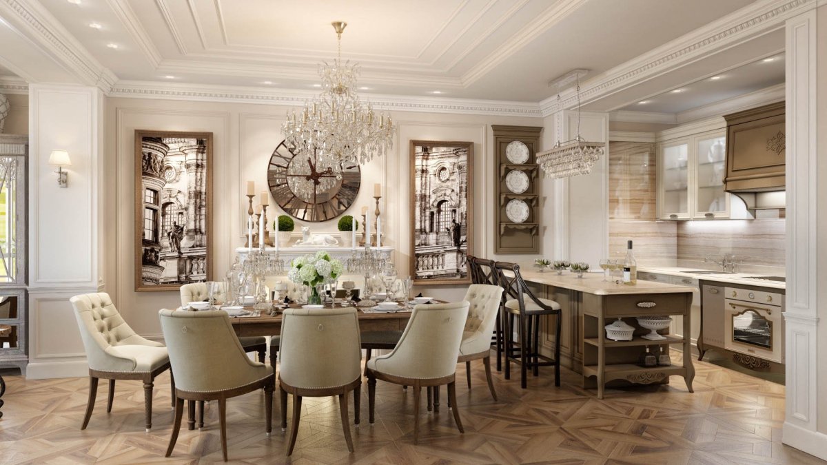 Неоклассика гостиная 52квадра