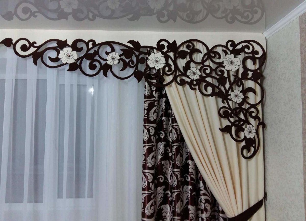 Шторы с ажурными ламбрекенами 2017