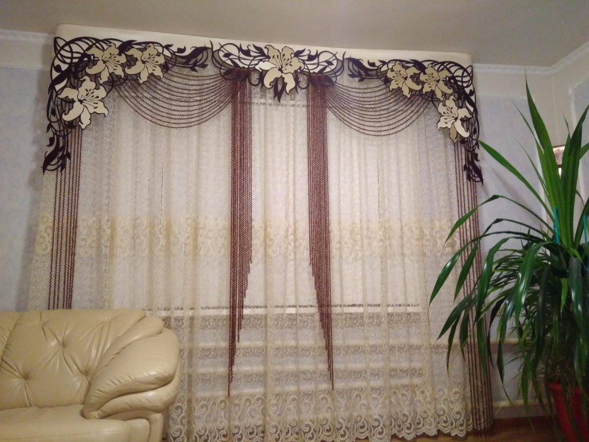 Шторы с ажурным ламбрекеном