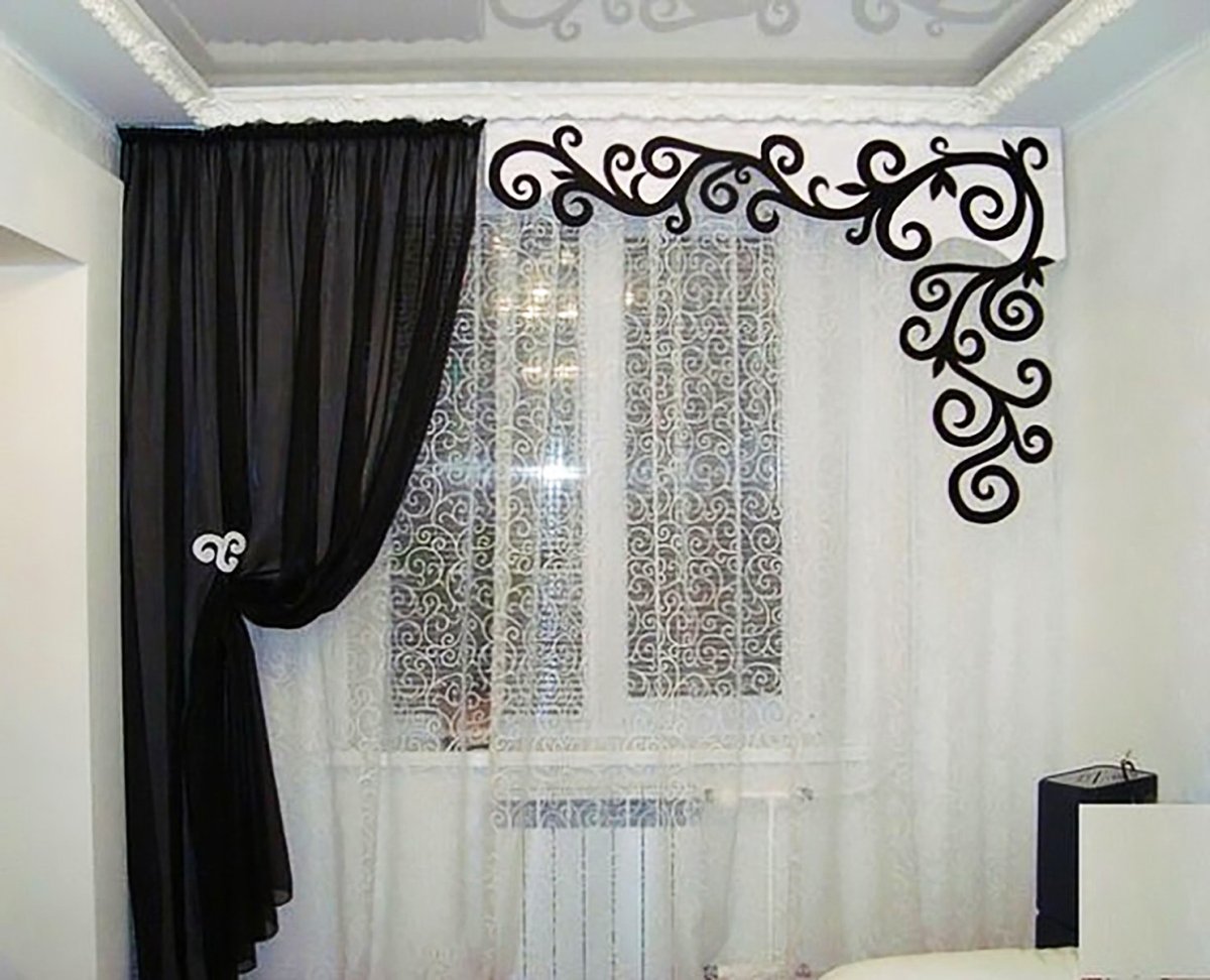 Красивые ажурные шторы в зал