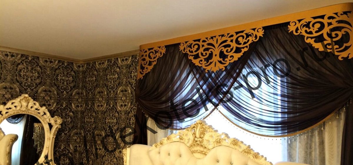 Ажурные шторы для спальни