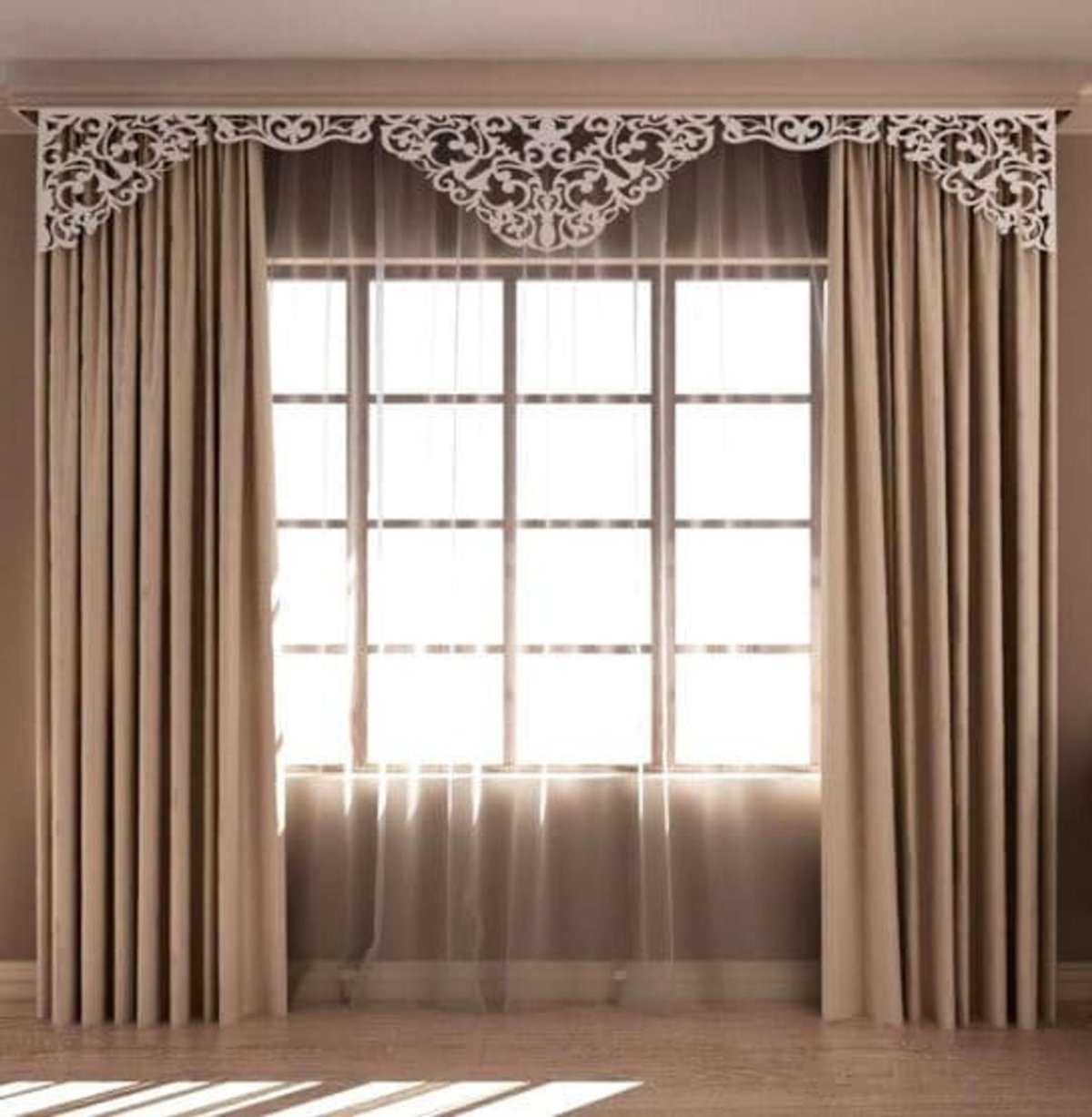 Шторы для кухни с балконом ажурный ламбрекен