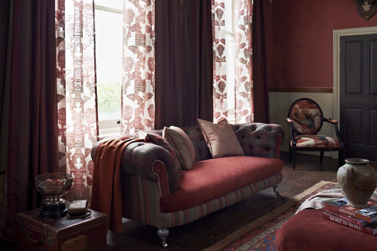 Клетчатые шторы в интерьере