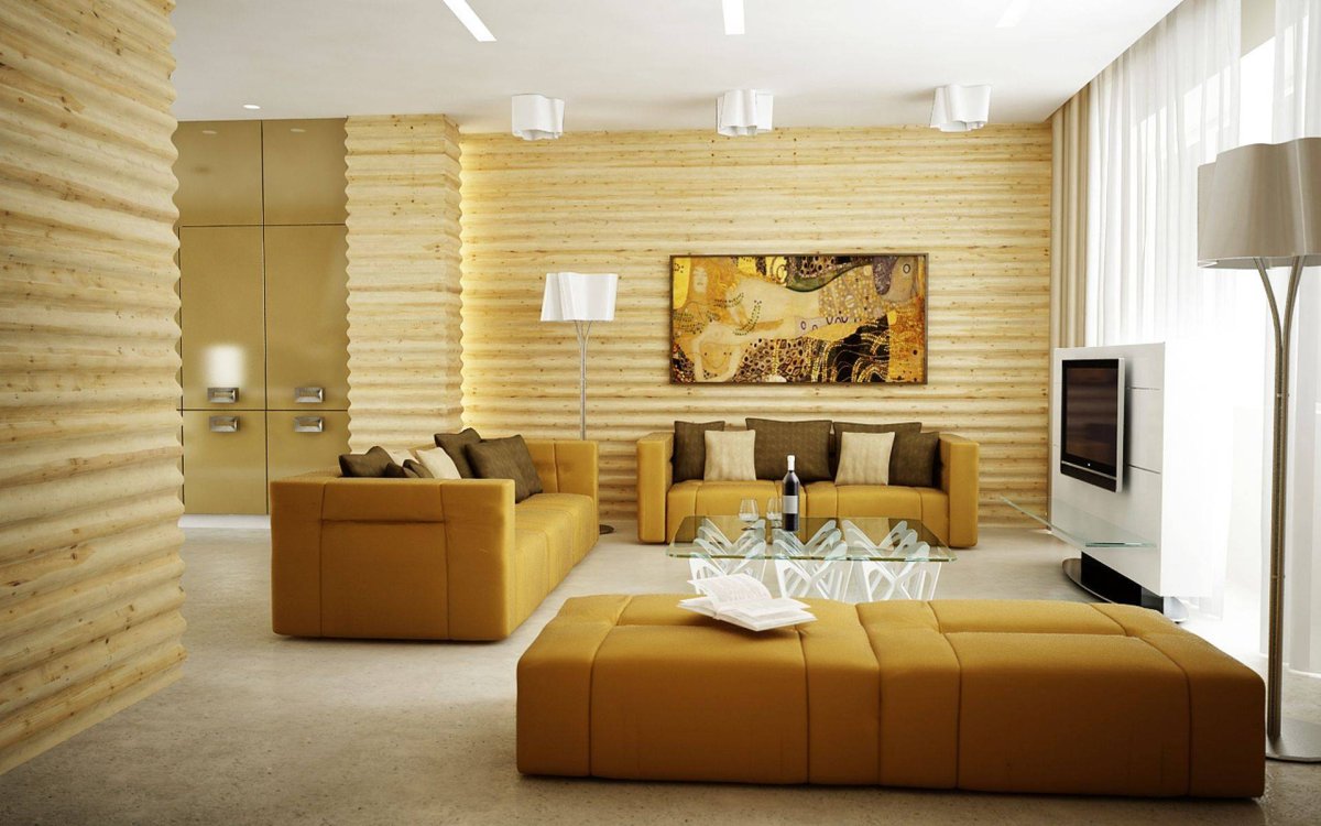 Спальня в бревенчатом доме