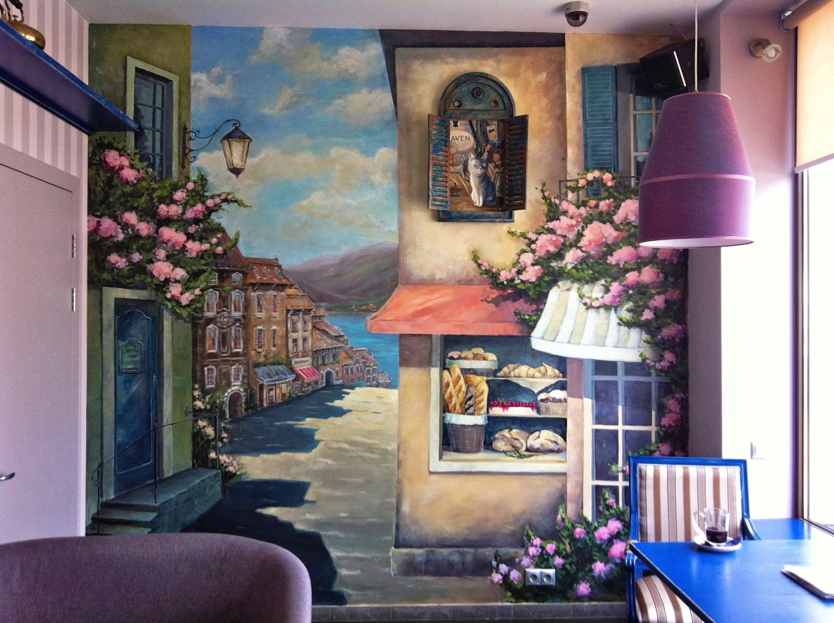 Роспись интерьера детского кафе