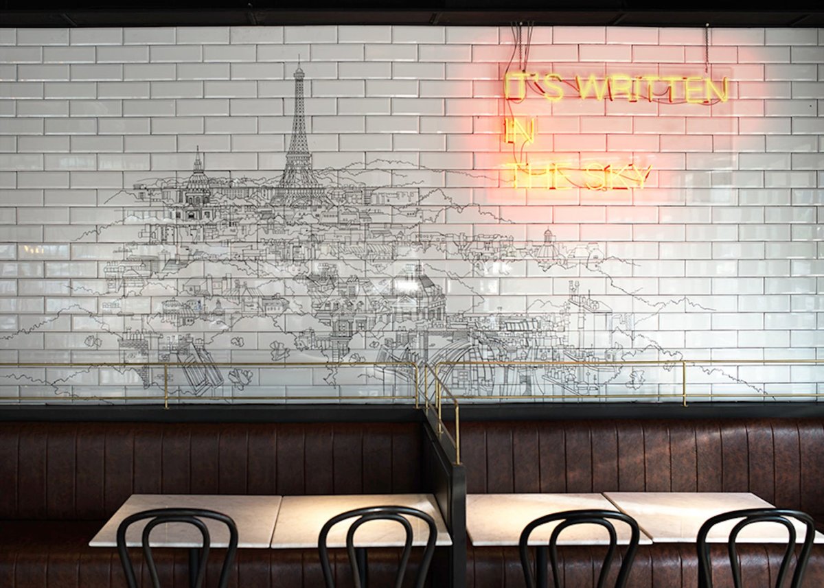 Баннер на стену в кафе