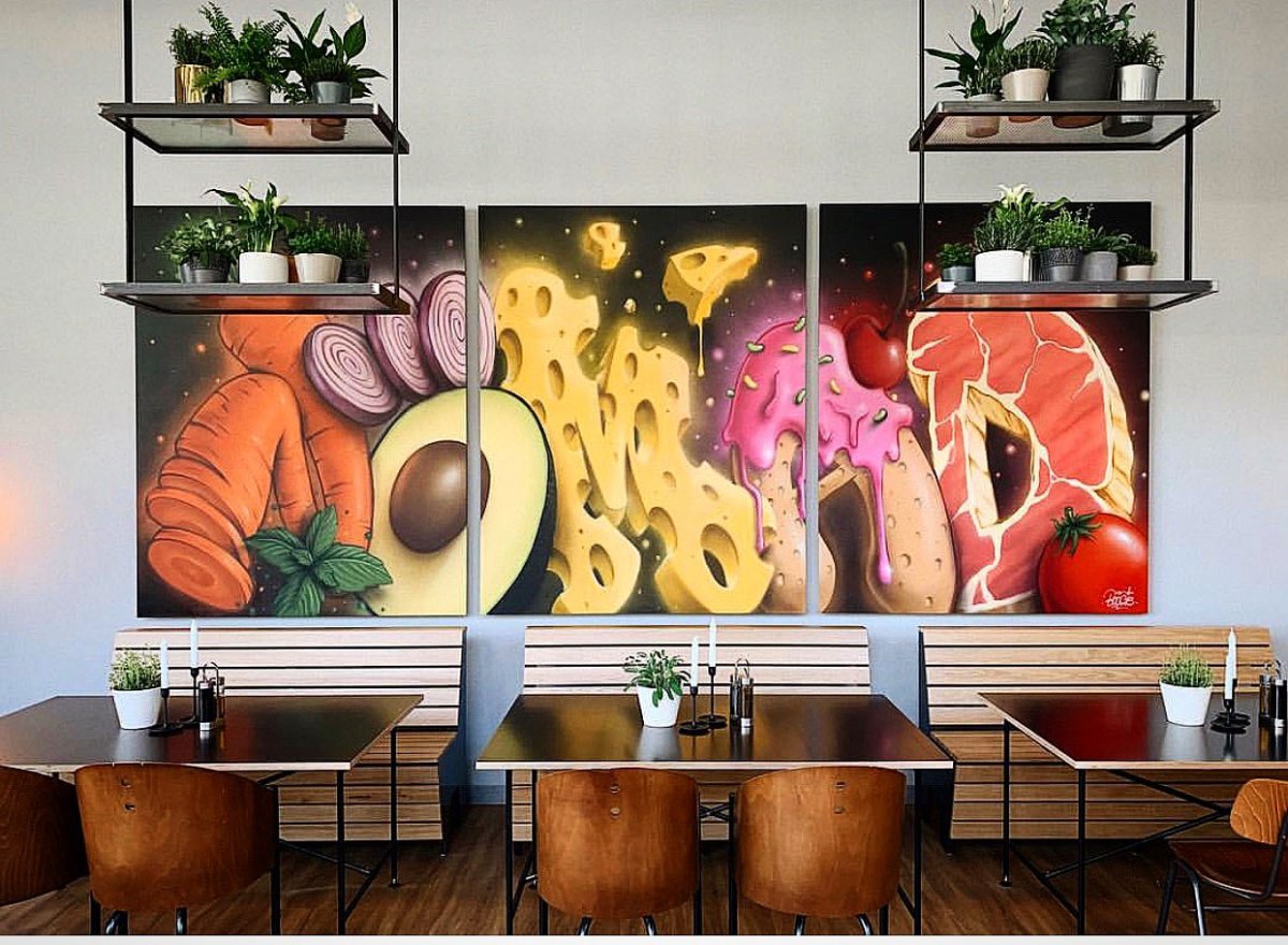 Роспись стен в магазине