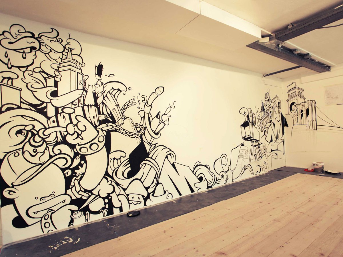 Стили рисования на стенах