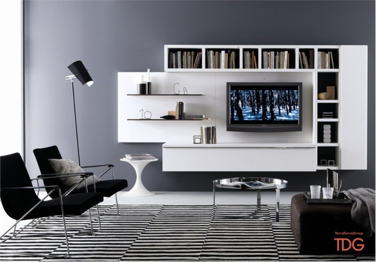 Стеллаж для книг и телевизора