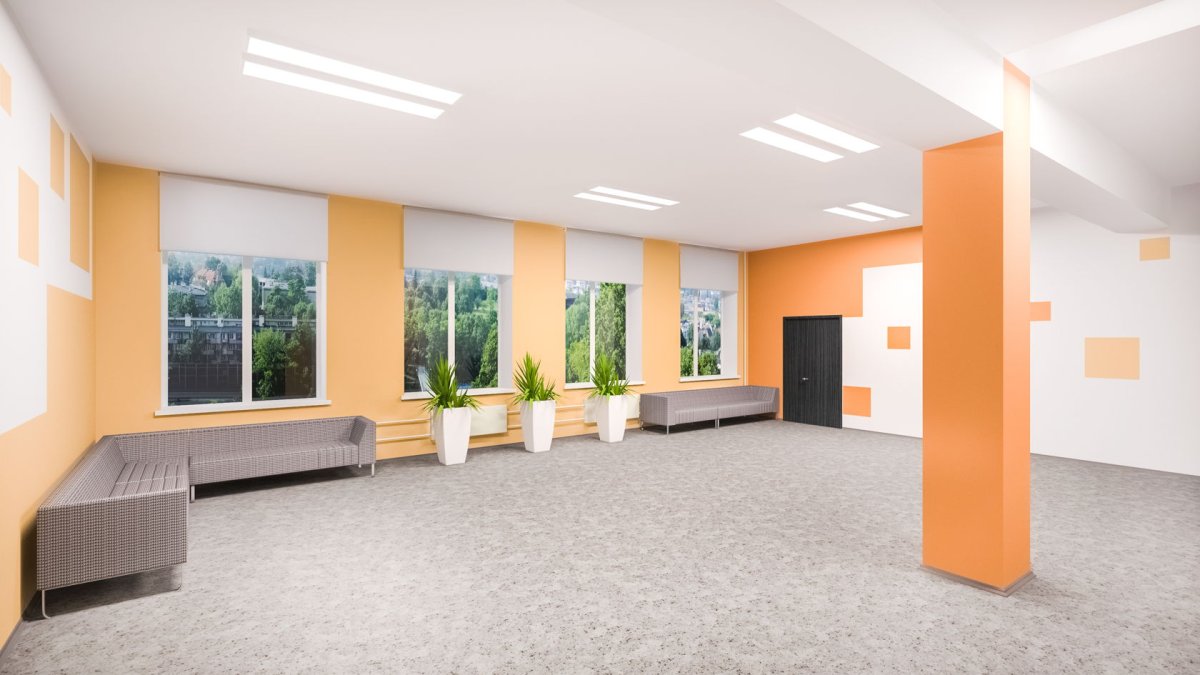 Коридоры школы современные