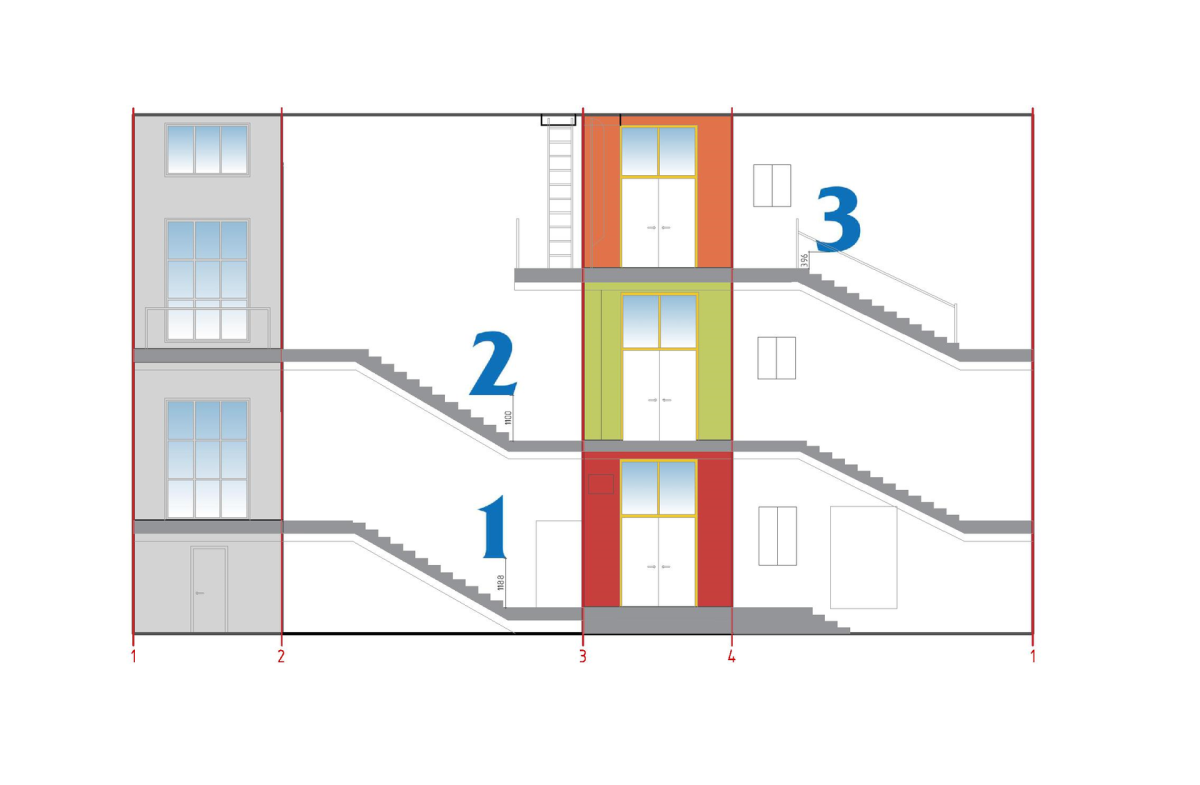Центр фронтальной стены классного помещения