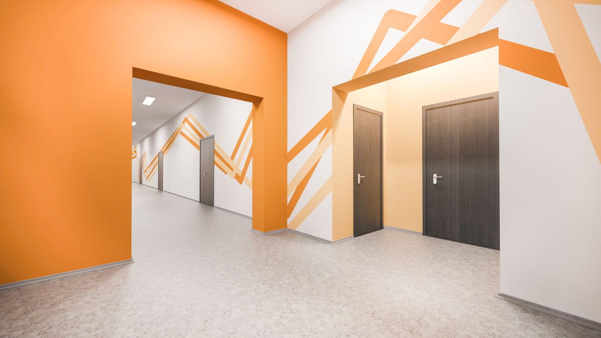 Дизайн школ Corridor 3d model