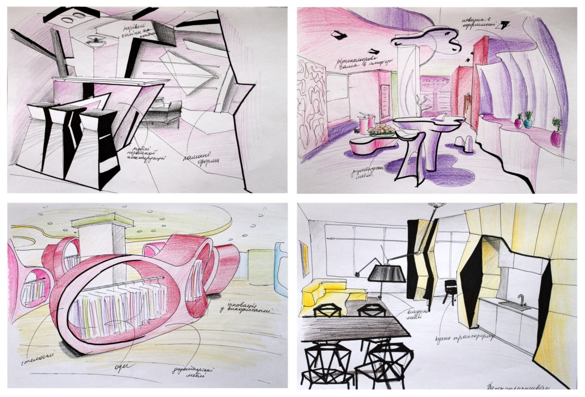 Графический узор животных на стену в детскую