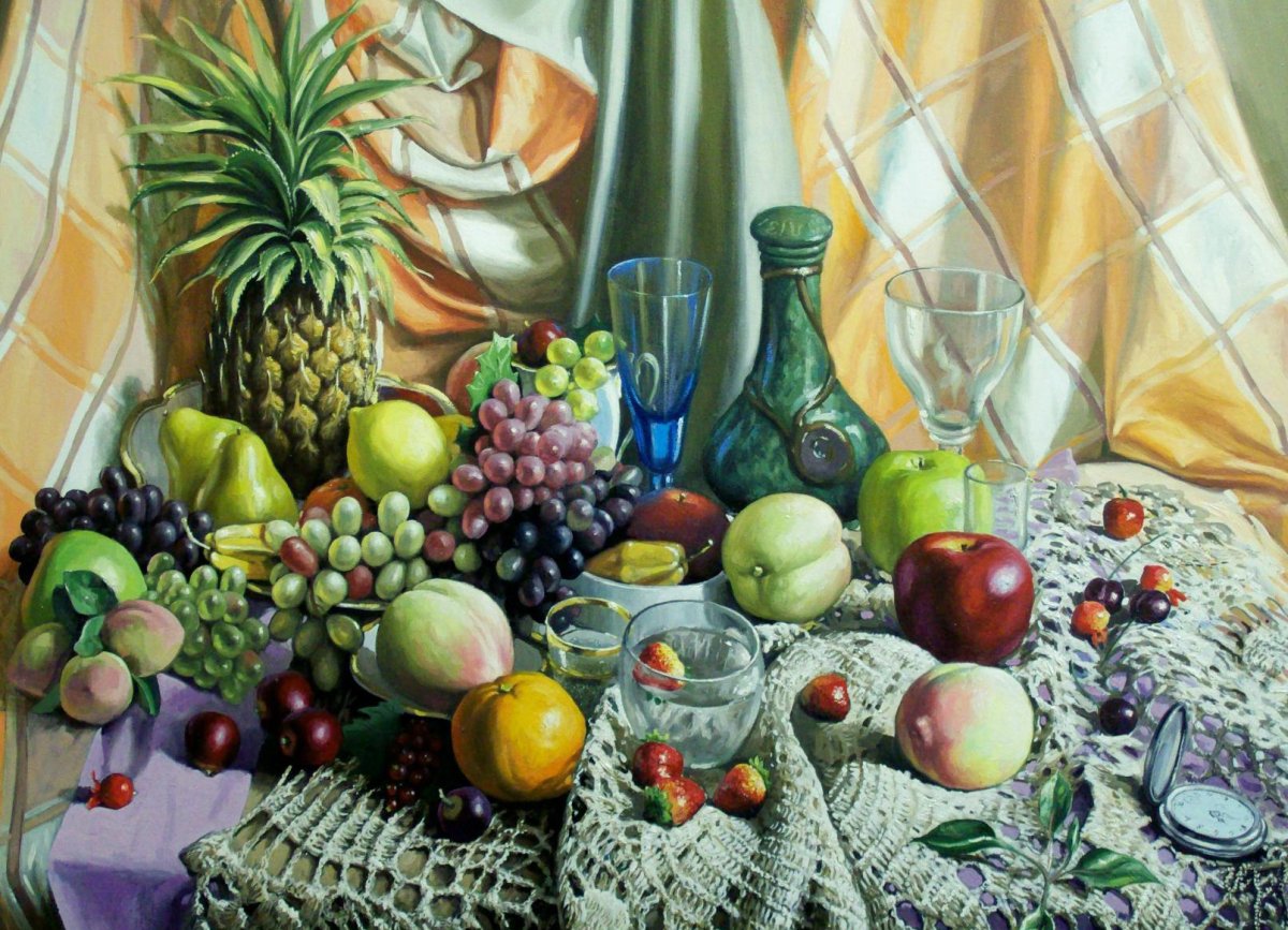 Натюрморт с фруктами на кухню