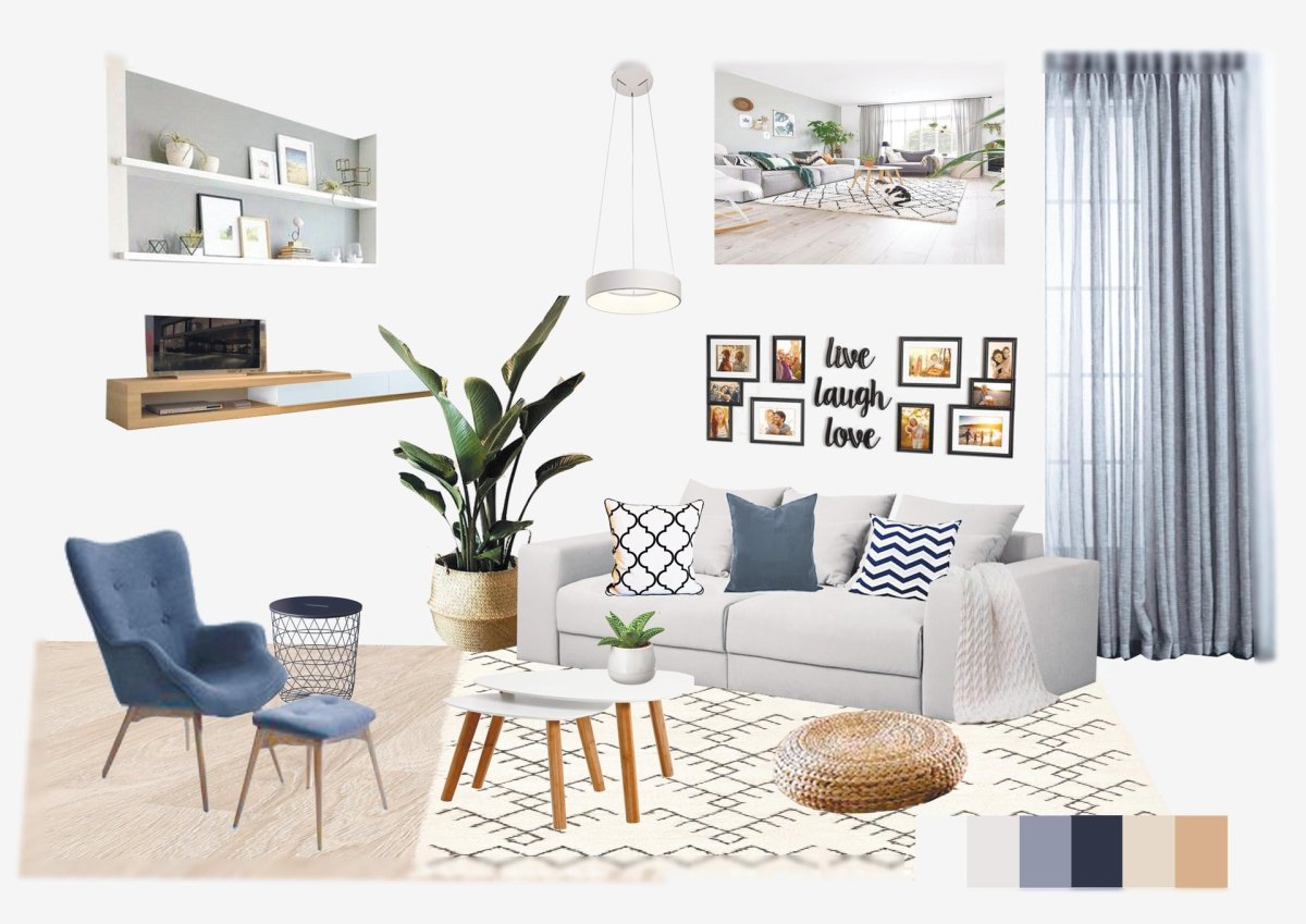 Коллаж интерьера