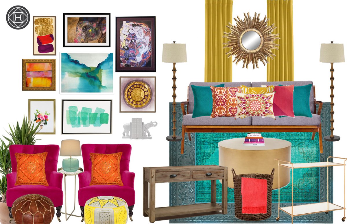 Коллаж дизайн интерьера