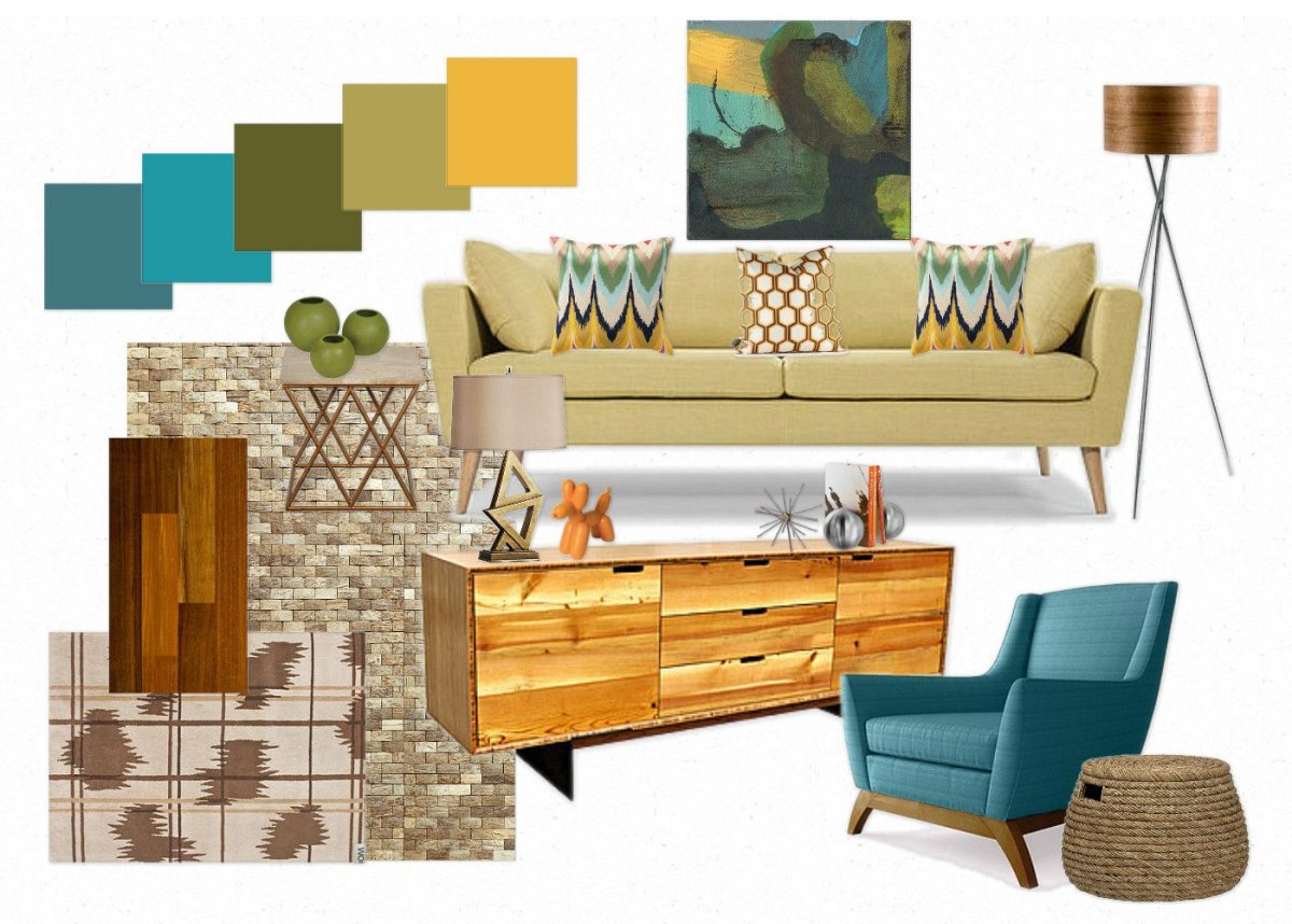 Цветовой коллаж для интерьера