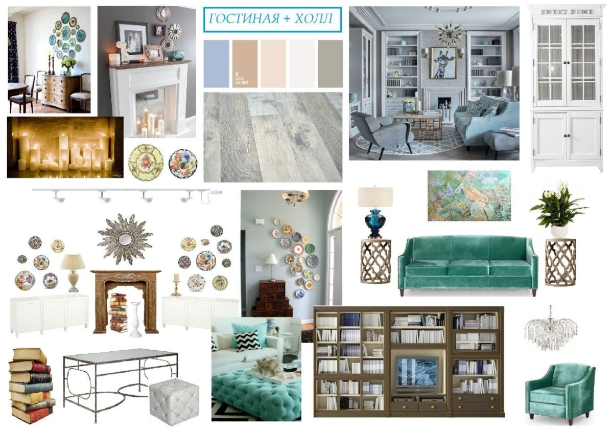 Мудборд стиль интерьера Готика