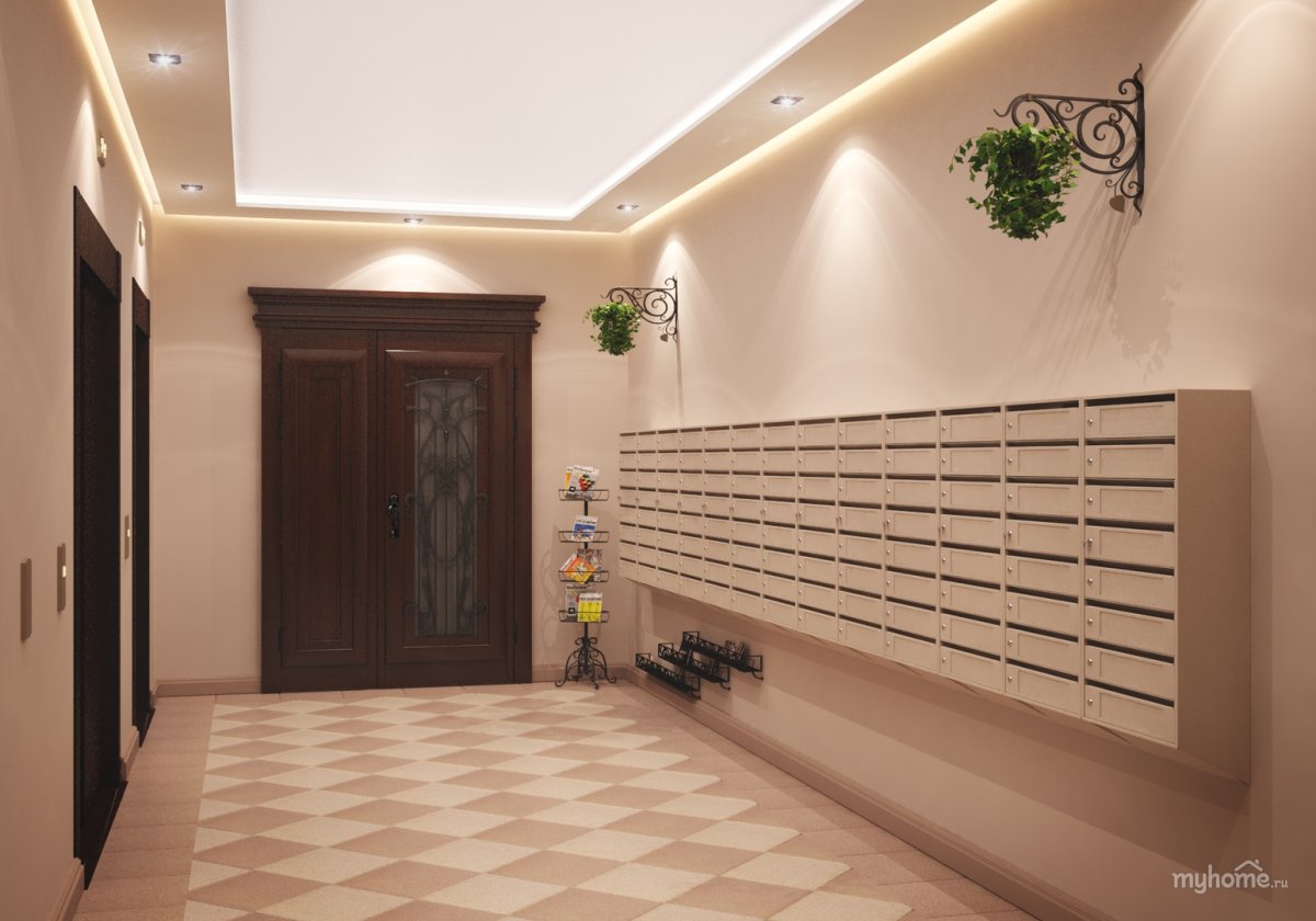 Коричневый подъезд