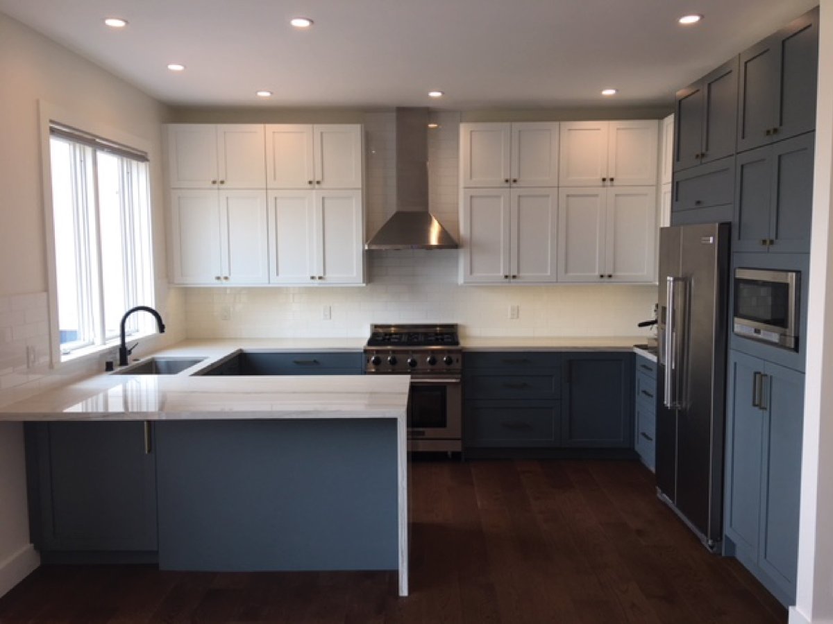 Синяя кухня икеа в интерьере