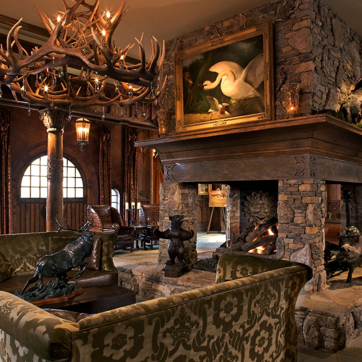 Охотничий домик интерьер