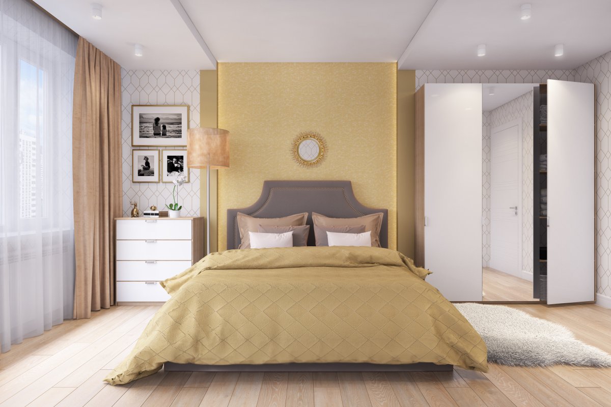 Интерьер маленькой спальни