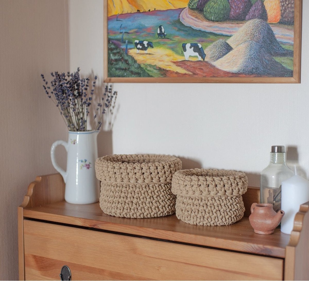 Вязаные интерьерные вещи