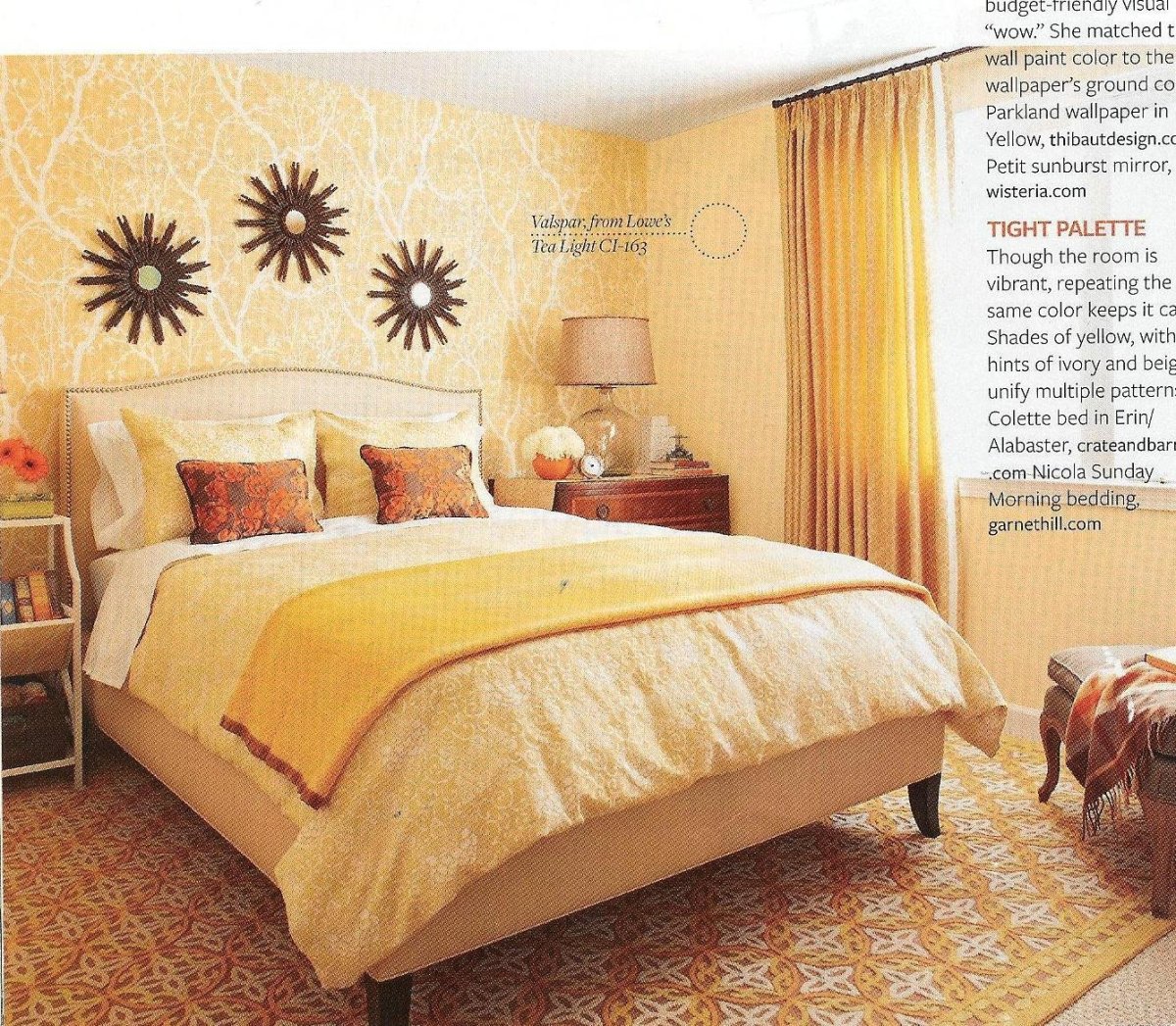 Желтый цвет в интерьере