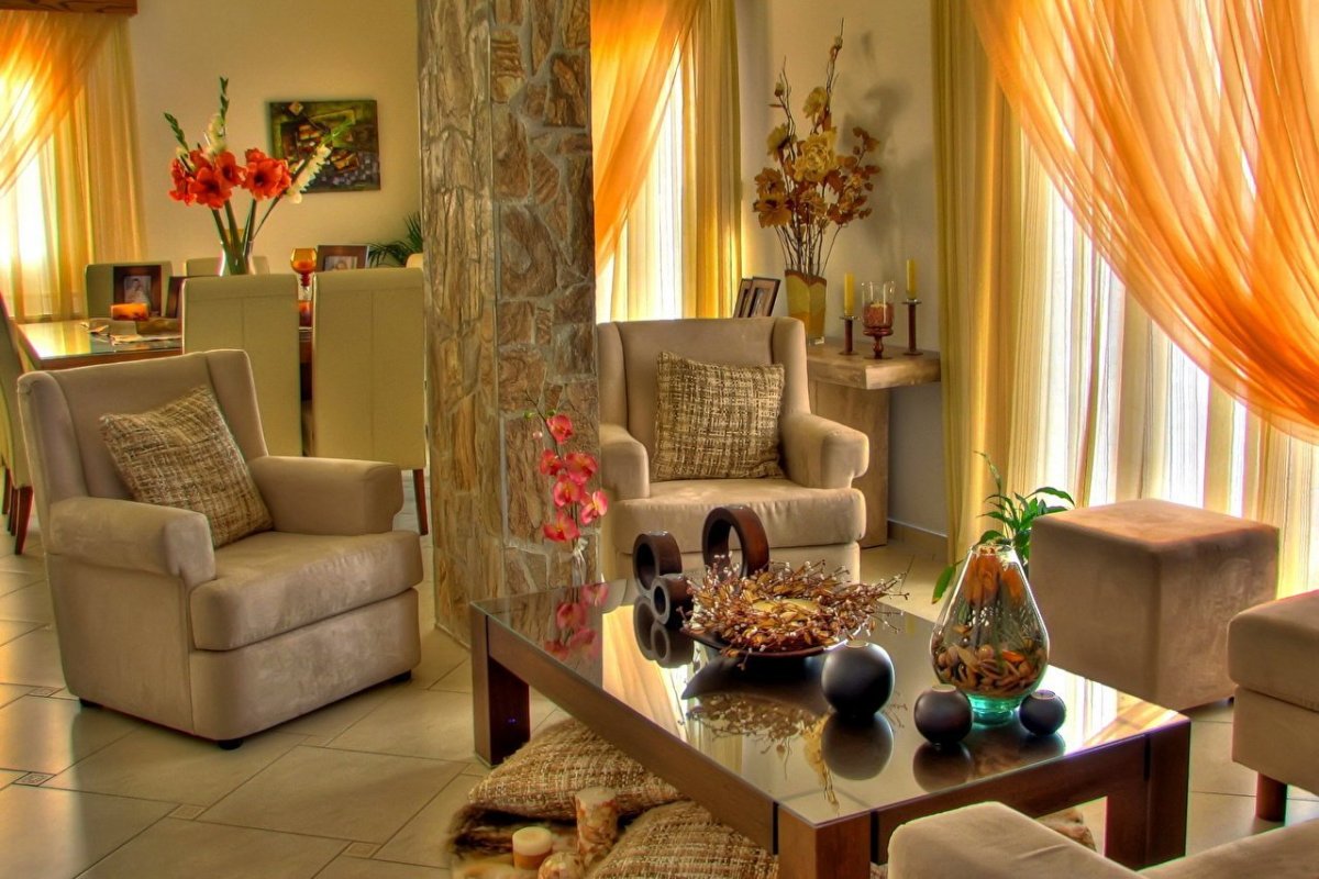 Спальня в персиковых тонах