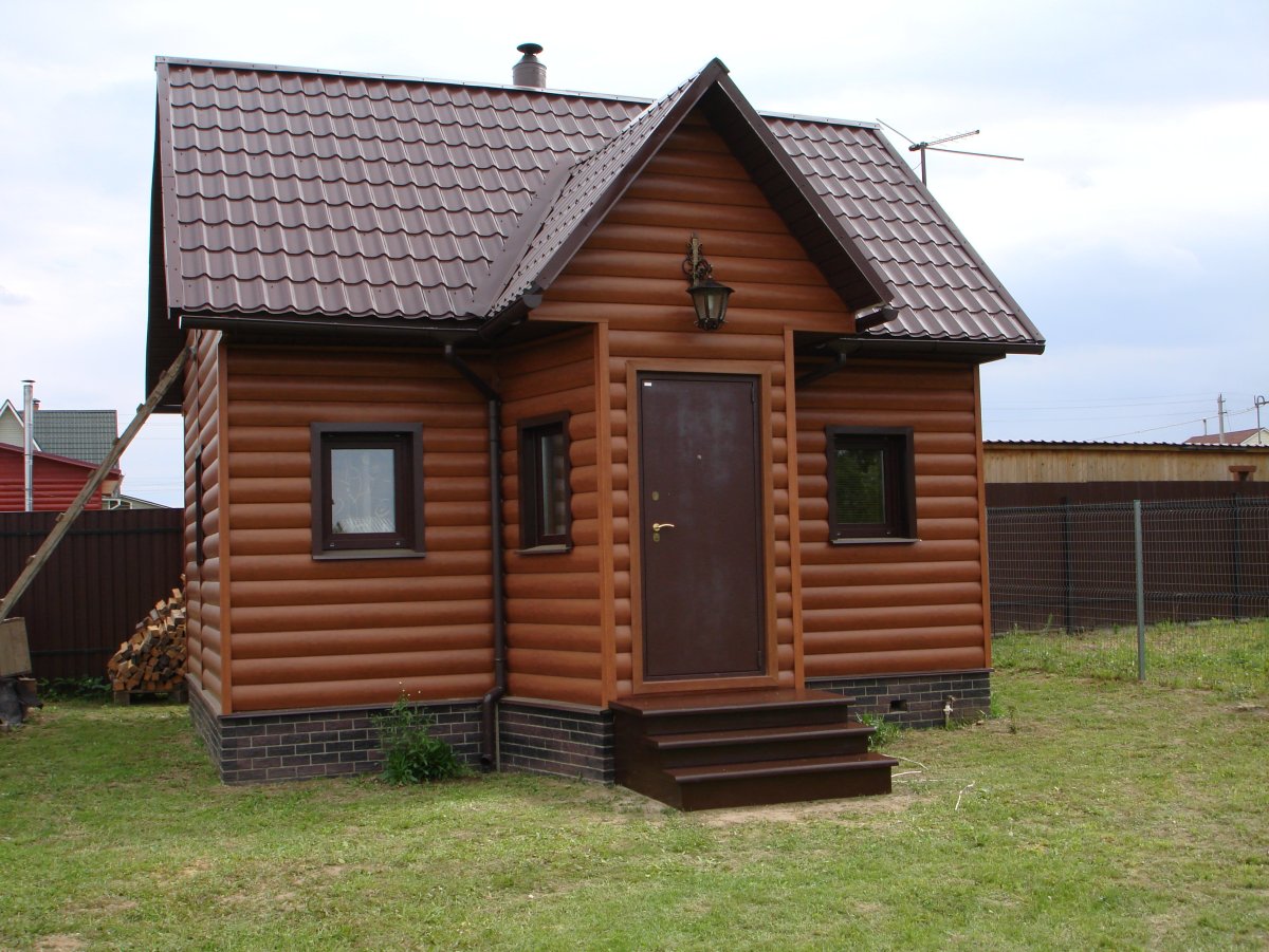 Отделка бань снаружи