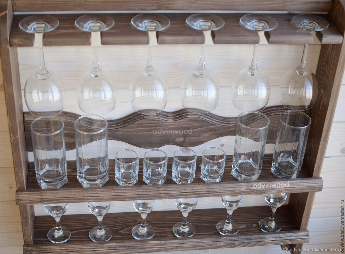 Держатель для бокалов на стену