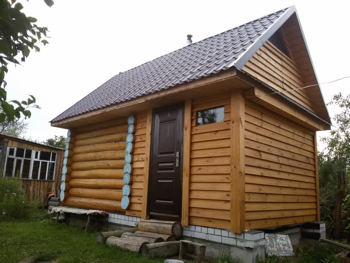 Отделка бань снаружи
