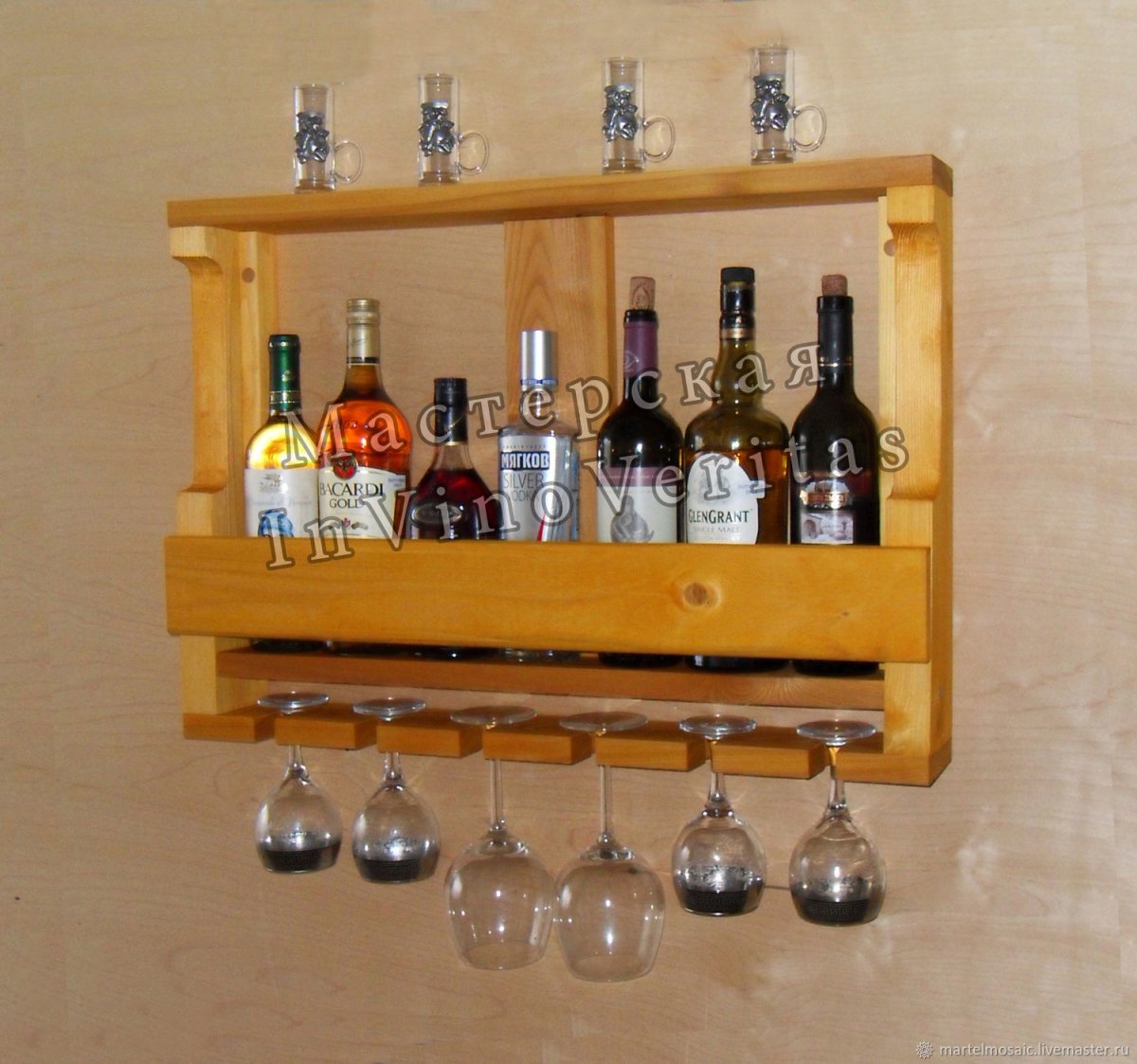 Полка для бокалов подвесная