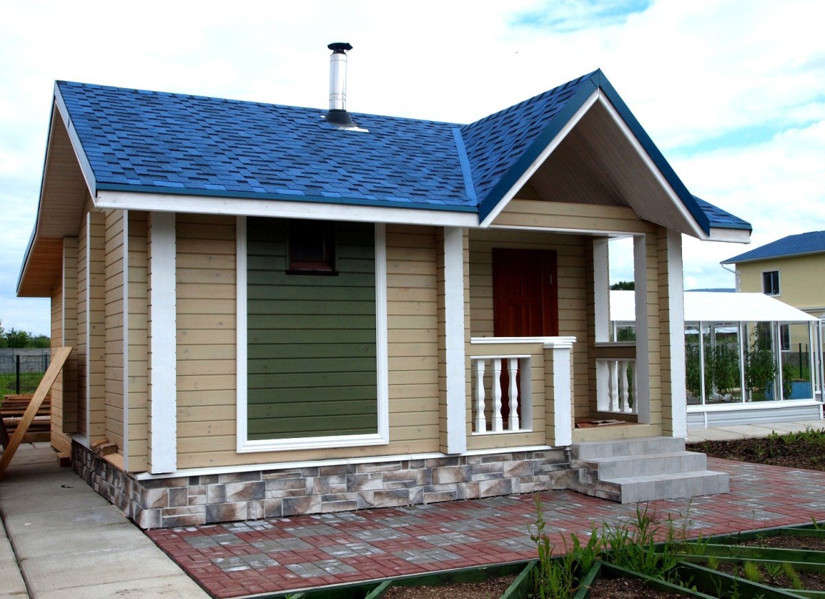 Внешняя отделка бани