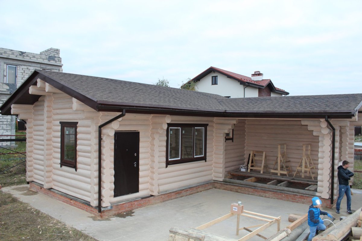 Отделка бань снаружи