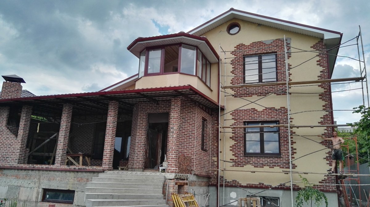 Штукатурка американка на фасаде