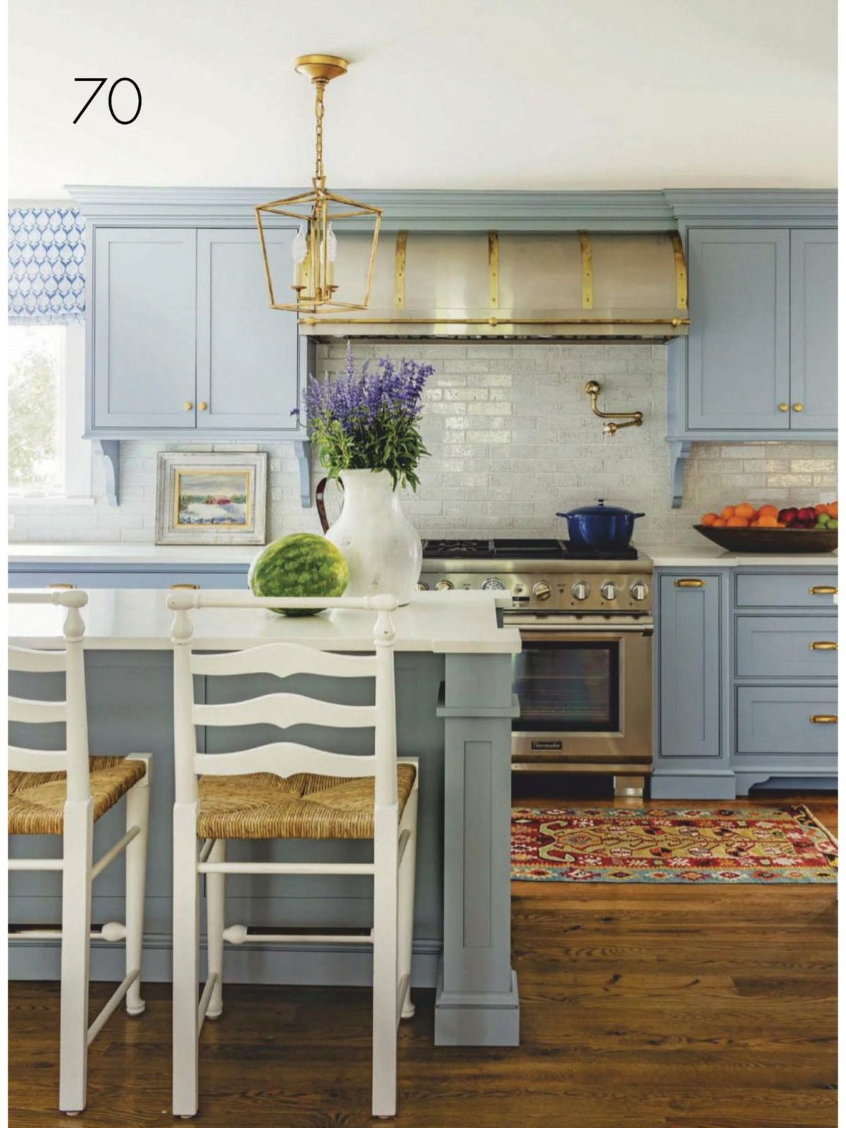 Кухни икеа в стиле Неоклассика голубая