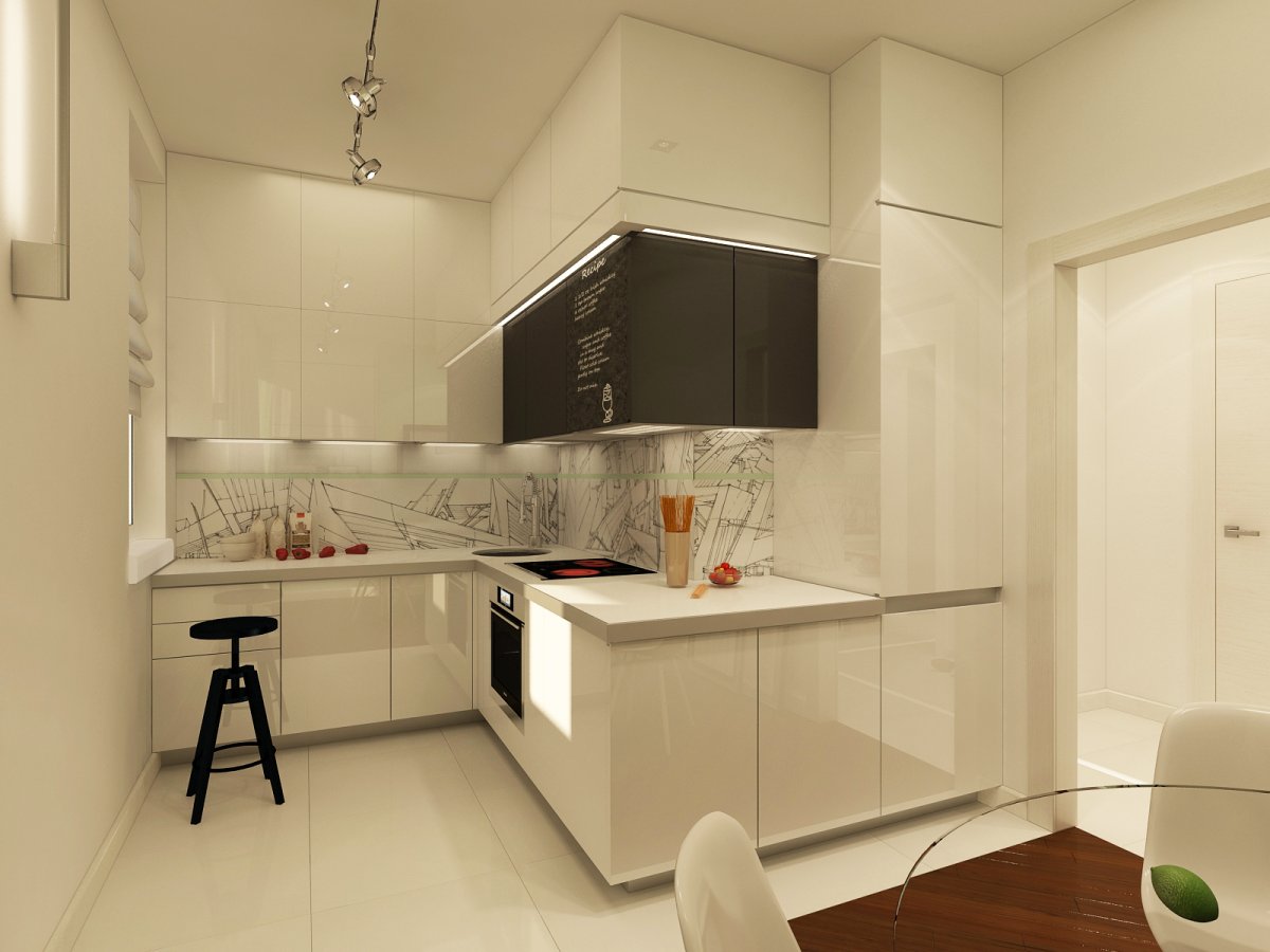 Угловая колонна на кухне