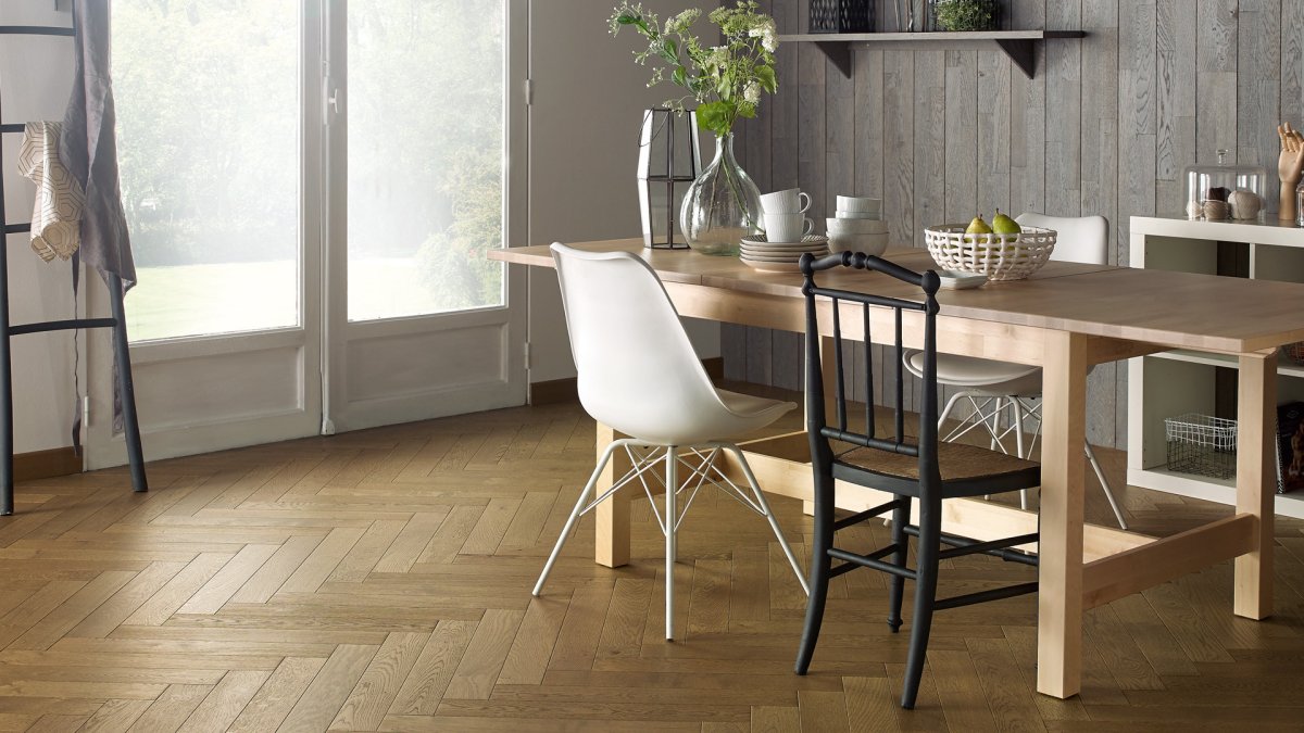 Паркет елочкой в интерьере квартиры