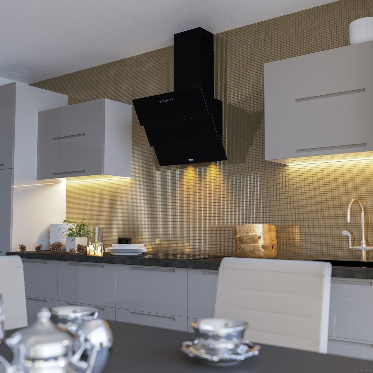 Каминная вытяжка Zorg Vesta s 750 90 WH