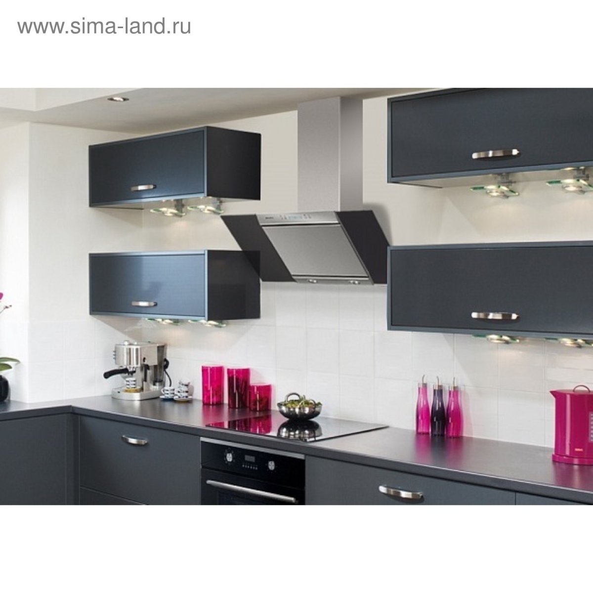 Монтаж наклонной вытяжки для кухни