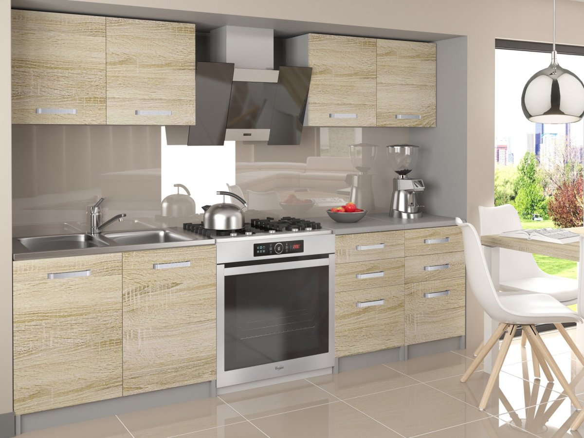 Soft Grey кухня 1.5 м (ясень Анкор белый/грей)