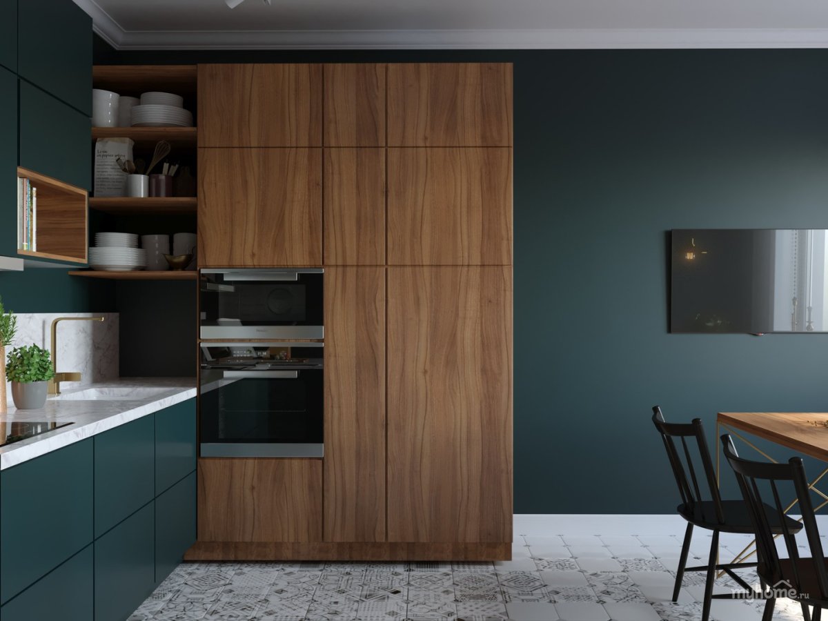 Изумрудная кухня Модерн